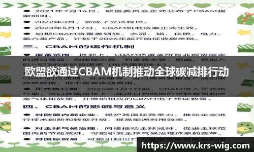 欧盟欲通过CBAM机制推动全球碳减排行动
