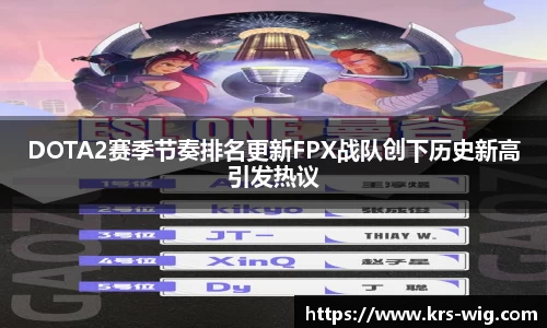 DOTA2赛季节奏排名更新FPX战队创下历史新高引发热议