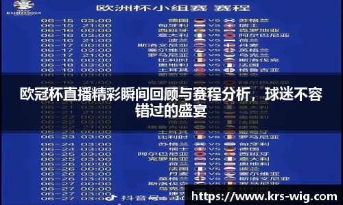 欧冠杯直播精彩瞬间回顾与赛程分析，球迷不容错过的盛宴