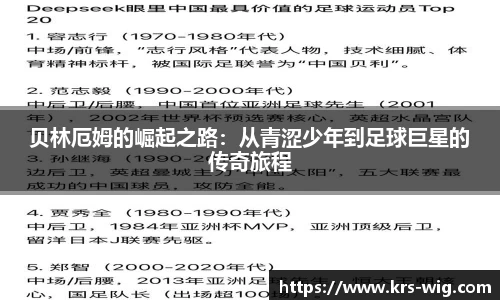 贝林厄姆的崛起之路：从青涩少年到足球巨星的传奇旅程